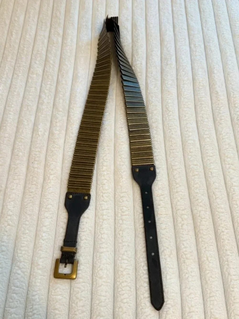 Statement Stretch Metal Plate Belt